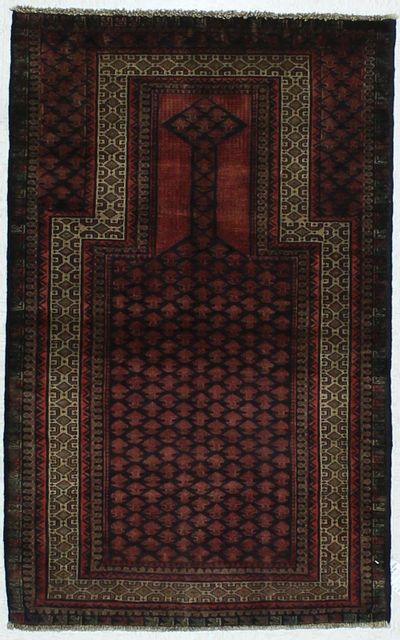 Red Beluch Rug #436 • 2′10″ x 4′7″ • 100% Wool