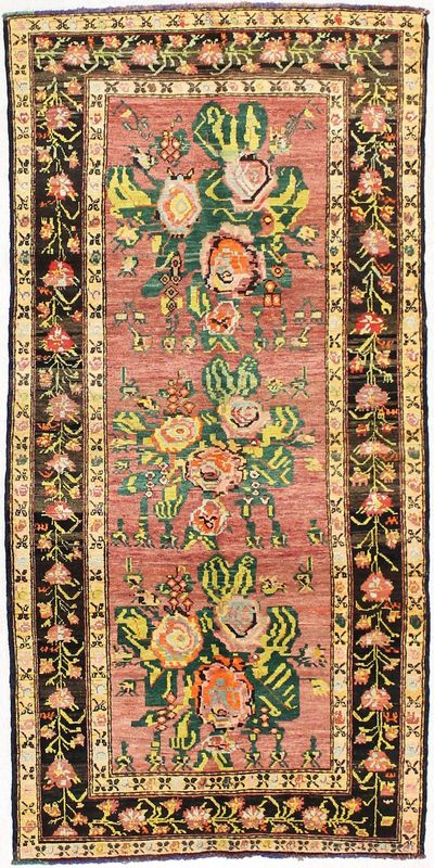 PINK Caucasian Rug #2786 • 4′1″ x 8′4″ • 100% Wool