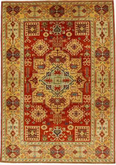 Red Kazak Rug #1554 • 6′3″ x 8′10″ • Wool on Cotton