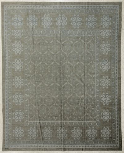 Dark Olive Green Ariana Rug #7718 • 8′8″ x 11′2″ • 100% Wool