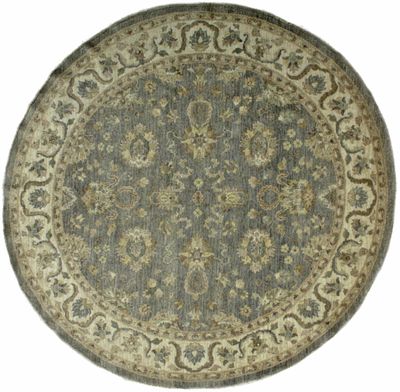 Gray Ushak Rug #8153 • 8′0″ x 8′0″ • 100% Wool