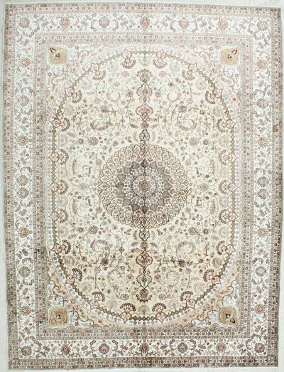 beige SUP-150 Rug #2275 • 9′1″ x 12′1″ • 100% Silk
