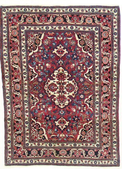 BURGUNDY Tabriz Rug #7316 • 4′10″ x 6′11″ • 100% Wool