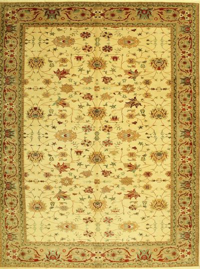 Ivory Sivas Rug #621 • 10′5″ x 13′7″ • 100% Wool