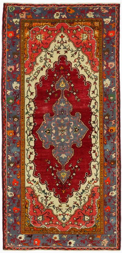Red Konya Rug #153 • 4′1″ x 8′6″ • 100% Wool