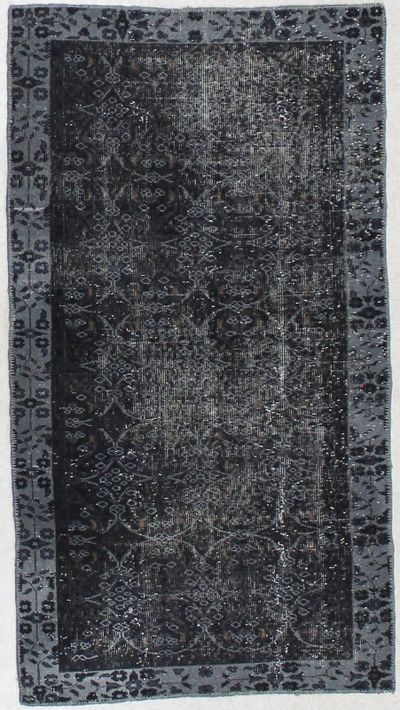 Black Over Dyes Rug #1536 • 3′6″ x 6′5″ • 100% Wool