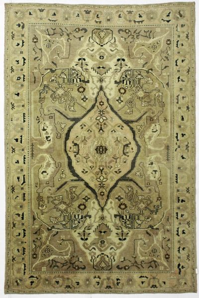 Ivory Konya Rug #99 • 6′7″ x 9′7″ • 100% Wool