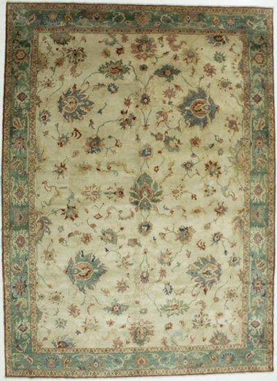Ivory Karaman Rug #554 • 9′4″ x 12′8″ • 100% Wool