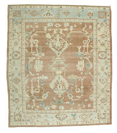 Rust Ushak Rug #24 • 9′2″ x 11′0″ • 100% Wool
