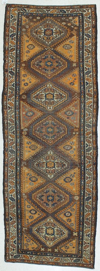 Peach Malayer Rug #298 • 3′10″ x 10′4″ • Wool on Cotton