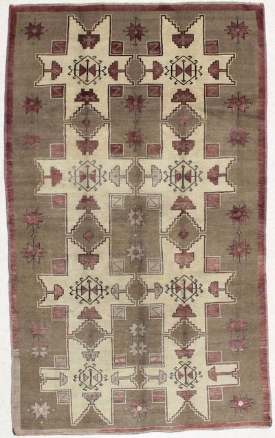 Ivory Konya Rug #1540 • 5′0″ x 8′5″ • 100% Wool