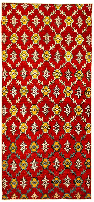 Red Konya Rug #74 • 3′11″ x 8′5″ • 100% Wool