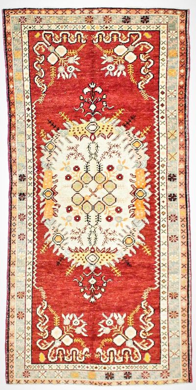 Red Konya Rug #52 • 3′4″ x 6′10″ • 100% Wool