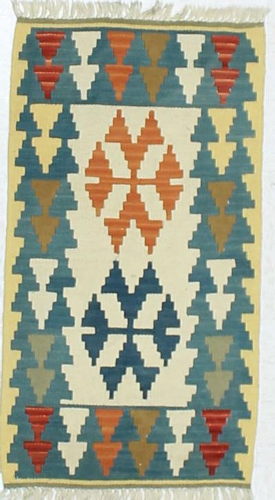 Multicolor Kilim Rug #859 • 2′1″ x 3′1″ • 100% Wool
