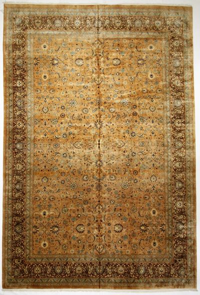 Light Brown Tabriz Rug #1277 • 12′0″ x 18′0″ • Wool on Cotton