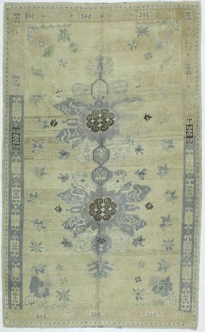 Ivory Konya Rug #89 • 5′2″ x 8′7″ • 100% Wool