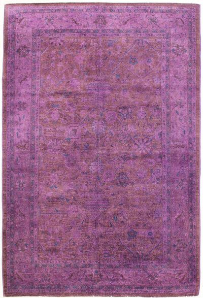 Purple Over Dyes Rug #7245 • 6′1″ x 9′1″ • Wool on Cotton