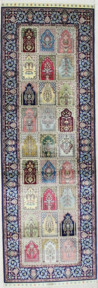 Multicolor Cezaevi Rug #1823 • 2′1″ x 6′3″ • 100% Silk