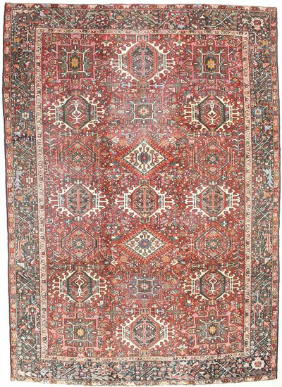 Red Karacah Rug #6737 • 7′10″ x 11′1″ • 100% Wool