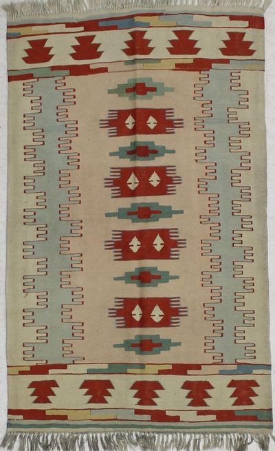 PINK Kayseri Rug #1528 • 3′6″ x 5′7″ • 100% Wool