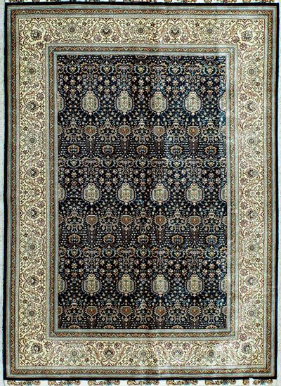 Blue Cezaevi Rug #1136 • 4′7″ x 6′5″ • 100% Silk