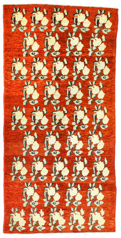 Red Konya Rug #147 • 4′0″ x 7′11″ • 100% Wool