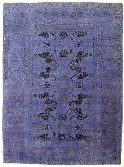 Purple Over Dyes Rug #7256 • 4′6″ x 6′1″ • Wool on Cotton