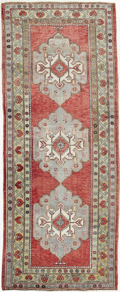 Red Konya Rug #1855 • 4′8″ x 11′10″ • 100% Wool