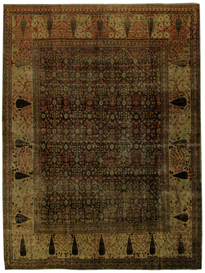 Gray Tabriz Rug #7725 • 7′8″ x 9′10″ • 100% Wool