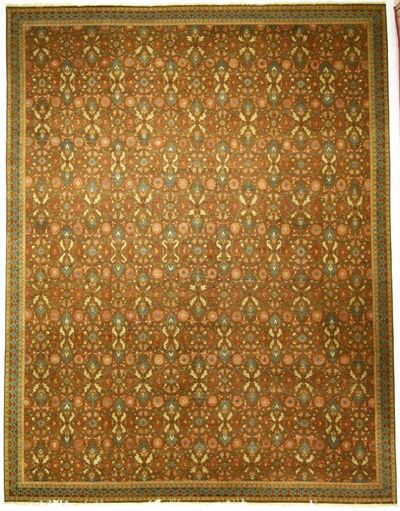 Brown Ushak Rug #8469 • 14′11″ x 19′2″ • 100% Wool