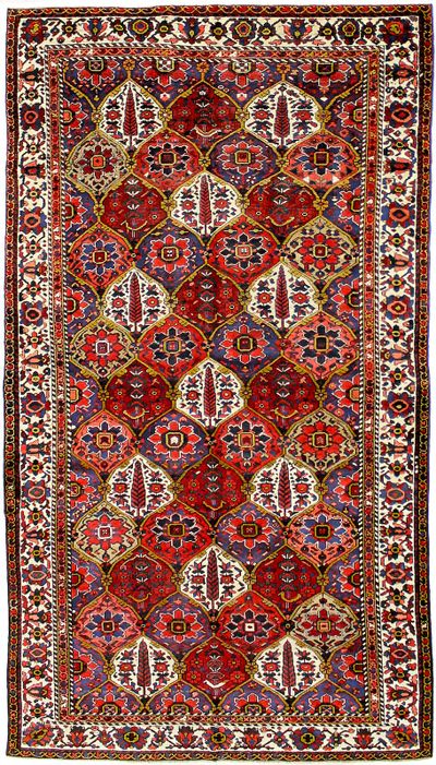 Multicolor Bahtiyari Rug #7325 • 5′3″ x 9′10″ • 100% Wool