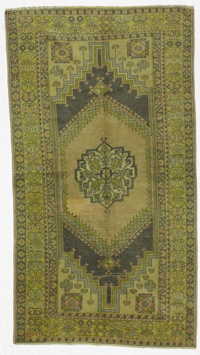 Blue Konya Rug #146 • 3′11″ x 7′3″ • 100% Wool