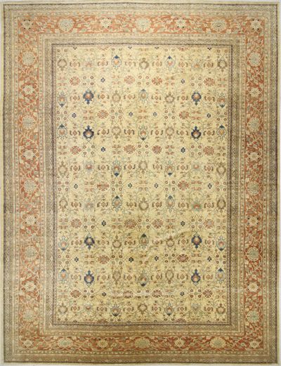 Ivory Ushak Rug #7859 • 17′10″ x 23′4″ • 100% Wool