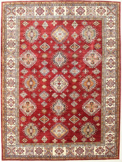 Red Kazak Rug #7313 • 8′2″ x 10′11″ • 100% Wool