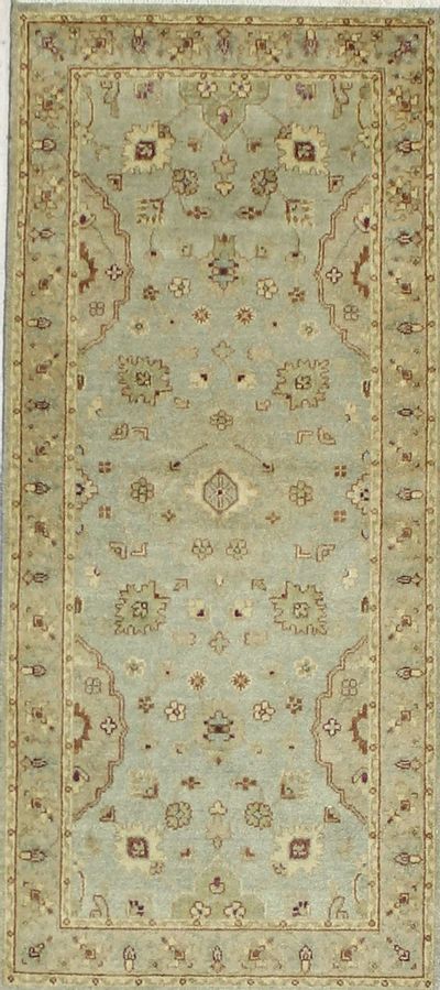 Green Ushak Rug #7154 • 2′8″ x 6′0″ • 100% Wool