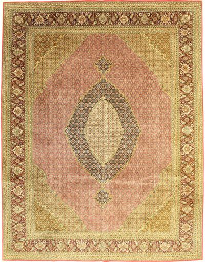 Multicolor Tabriz Rug #1258 • 9′10″ x 12′9″ • Wool on Cotton