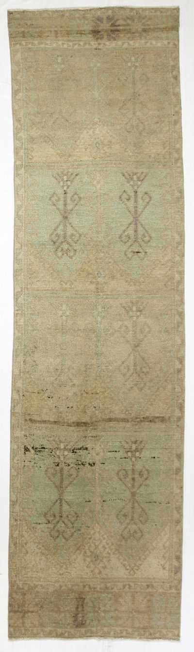 Green Konya Rug #7966 • 3′5″ x 12′6″ • 100% Wool