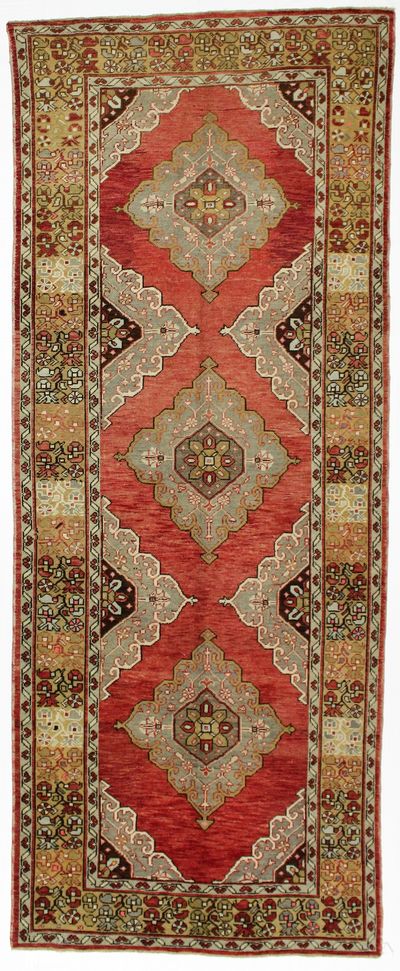 Red Konya Rug #1866 • 4′10″ x 12′4″ • 100% Wool