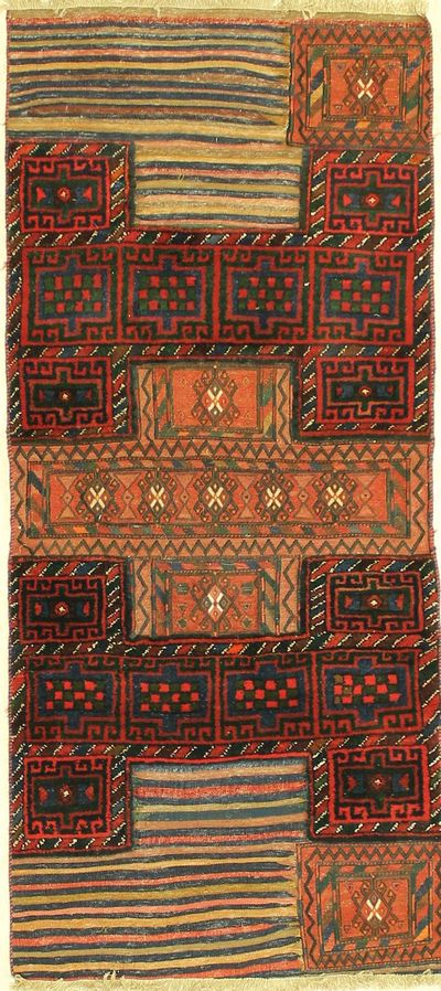 Multicolor Bahtiyari Rug #1207 • 3′3″ x 7′4″ • 100% Wool