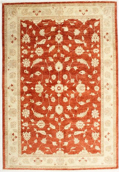 Rust Ushak Rug #2052 • 6′8″ x 9′9″ • Wool on Cotton