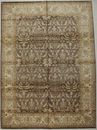 Brown Ushak Rug #8717 • 8′10″ x 12′0″ • 100% Wool