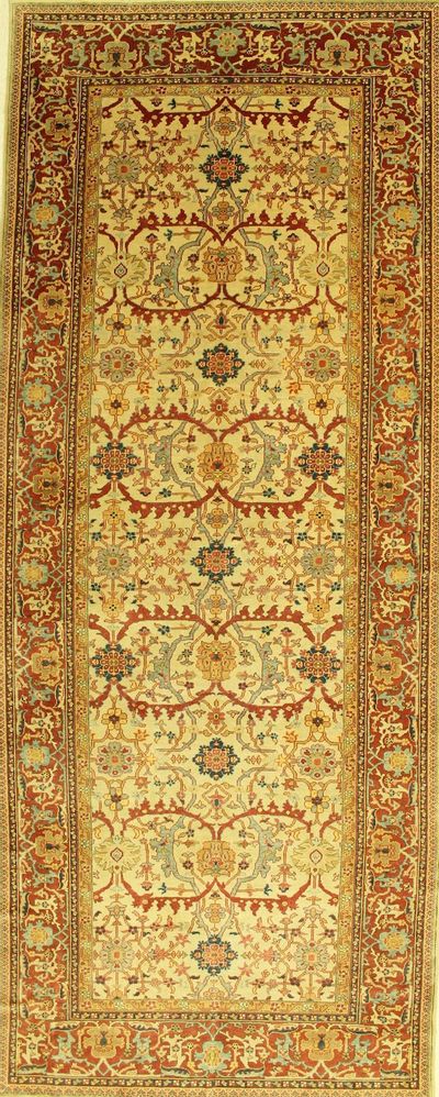 Ivory Sivas Rug #594 • 6′3″ x 15′6″ • 100% Wool