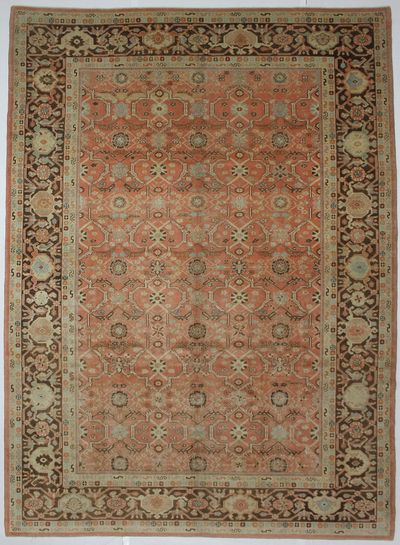 Rust Sultanabad Rug #8439 • 9′8″ x 13′6″ • 100% Wool