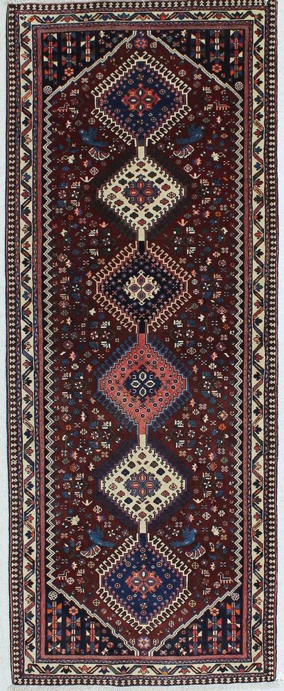 Red Karacah Rug #263 • 3′9″ x 9′7″ • Wool on Cotton