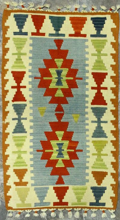 Multicolor Kilim Rug #870 • 2′1″ x 3′1″ • 100% Wool
