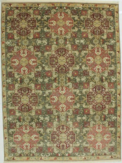 Green Sivas Rug #575 • 9′2″ x 12′3″ • 100% Wool