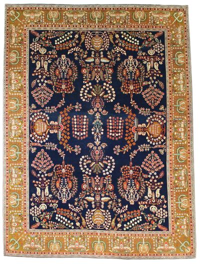 NAVY Ottoman Rug #8461 • 8′11″ x 12′0″ • 100% Wool
