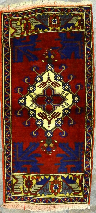Red Konya Rug #893 • 2′0″ x 4′1″ • 100% Wool