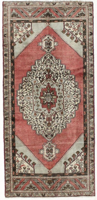 Rust Konya Rug #2757 • 3′4″ x 7′2″ • 100% Wool