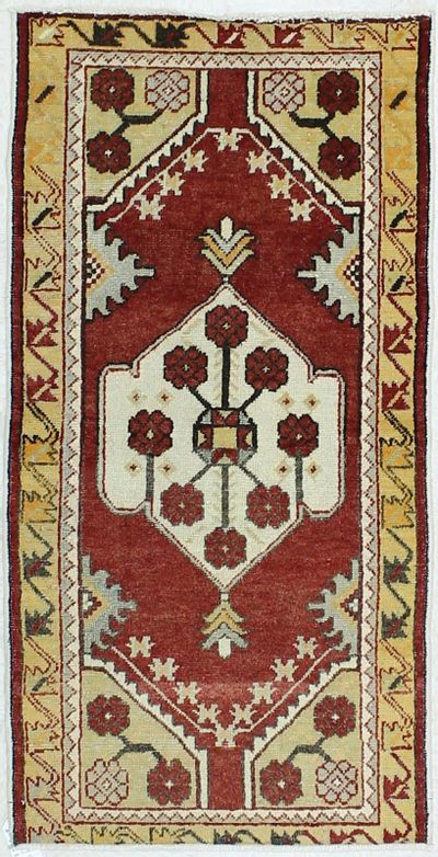 Red Konya Rug #54 • 2′8″ x 5′2″ • 100% Wool